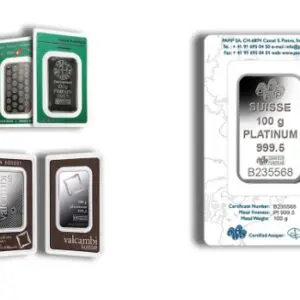 100 gram Platinum Bar Brand Varies