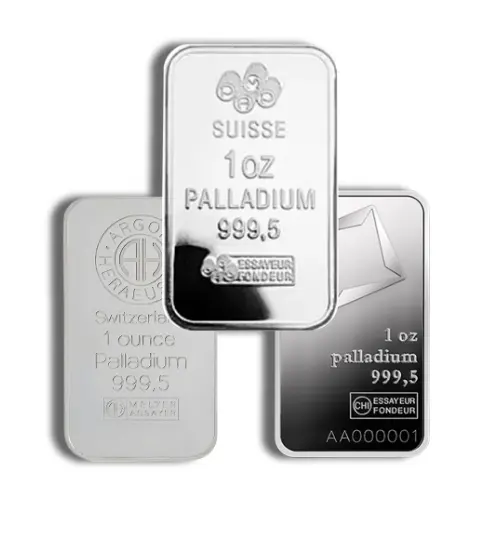 1oz Palladium Bar Brand Varies