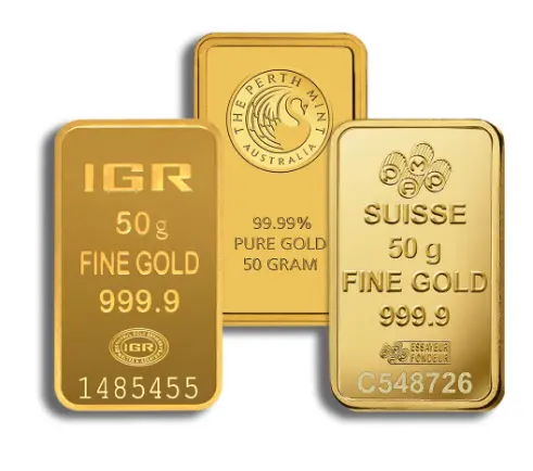 50 gram Gold Bar Brand Varies (No Card)