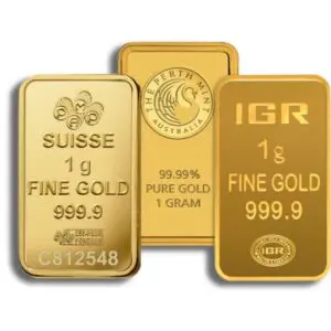 1 gram Gold Bar Brand Varies (No Card)