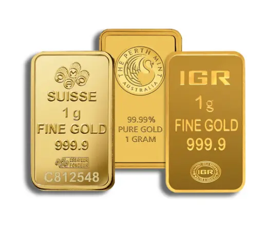 1 gram Gold Bar Brand Varies (No Card)