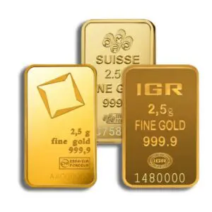 2.5gram Gold Bar Brand Varies (No Card)