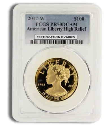 2017 Liberty High Relief Gold Coin PCGS PR70