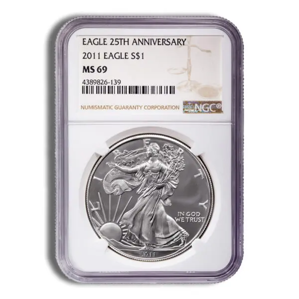 2011 Silver Eagle NGC MS69