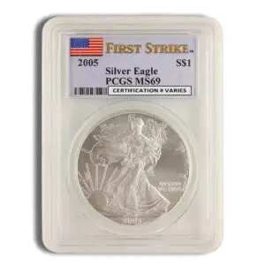 2005 Silver Eagle PCGS MS69