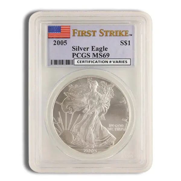 2005 Silver Eagle PCGS MS69