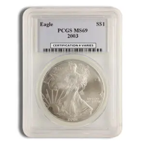 2003 Silver Eagle PCGS MS69