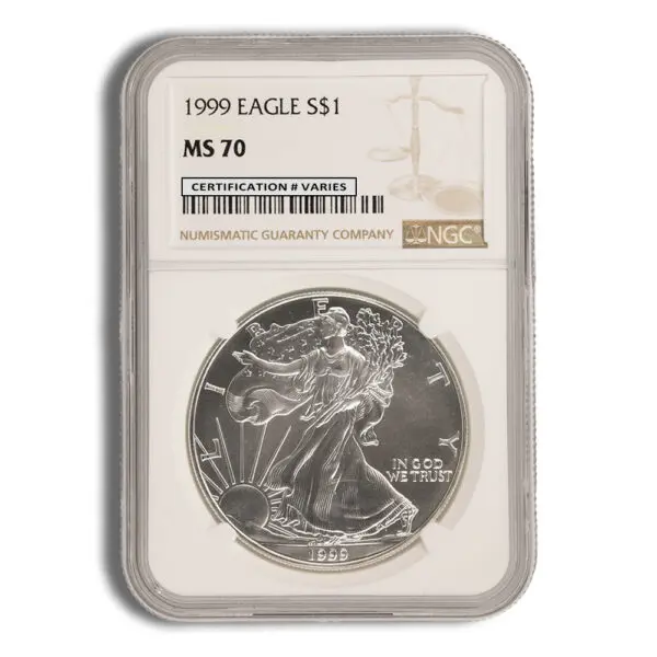 1999 Silver Eagle NGC MS70