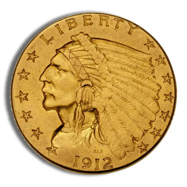 $2.5 Gold Indian Quarter Eagle AU