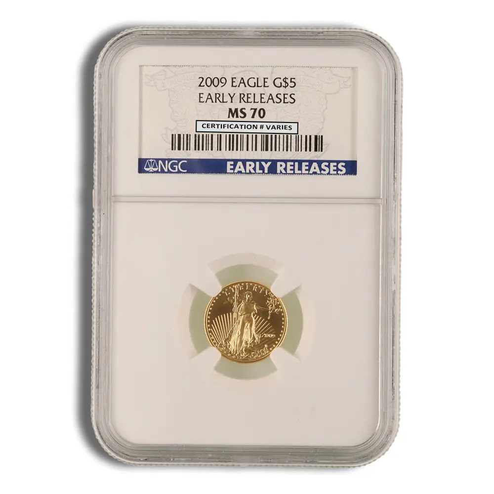 2009 1/10oz Gold Eagle $5 NGC MS70 ER