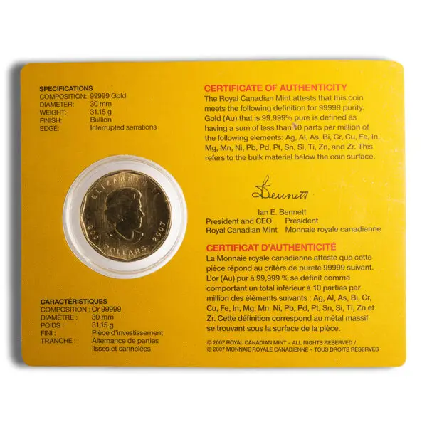 Canada 1oz Gold Coin Year/Design Varies