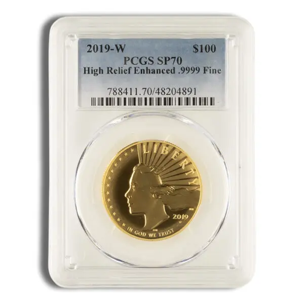 2019-W Liberty High Relief Gold Coin PCGS PR70