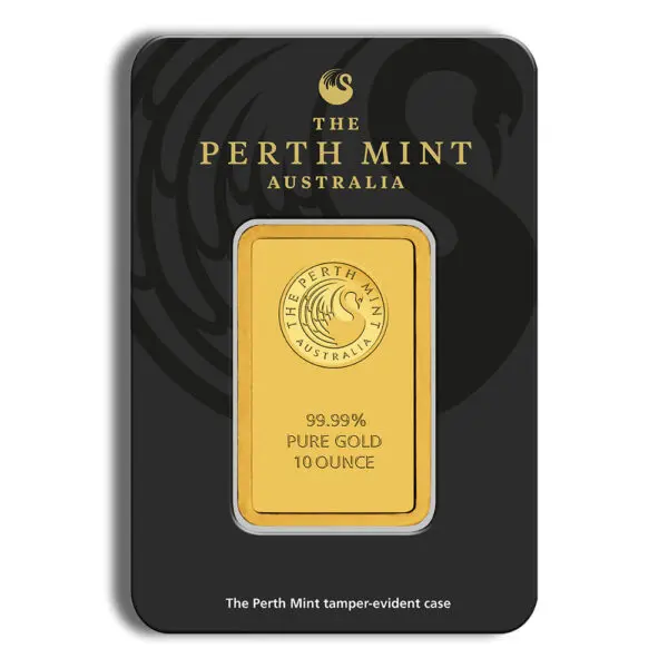 10oz Gold Bar Perth Mint (Carded)