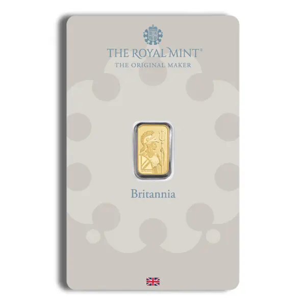 1 gram Gold Bar Britannia (Carded)