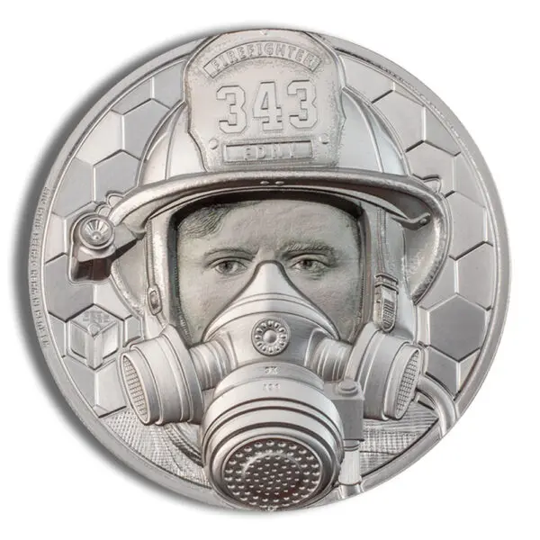 2021 1oz Platinum Firefighter Coin