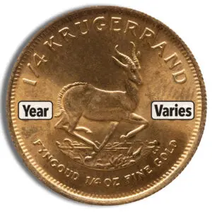 1/4oz Gold Krugerrand (Year Varies)