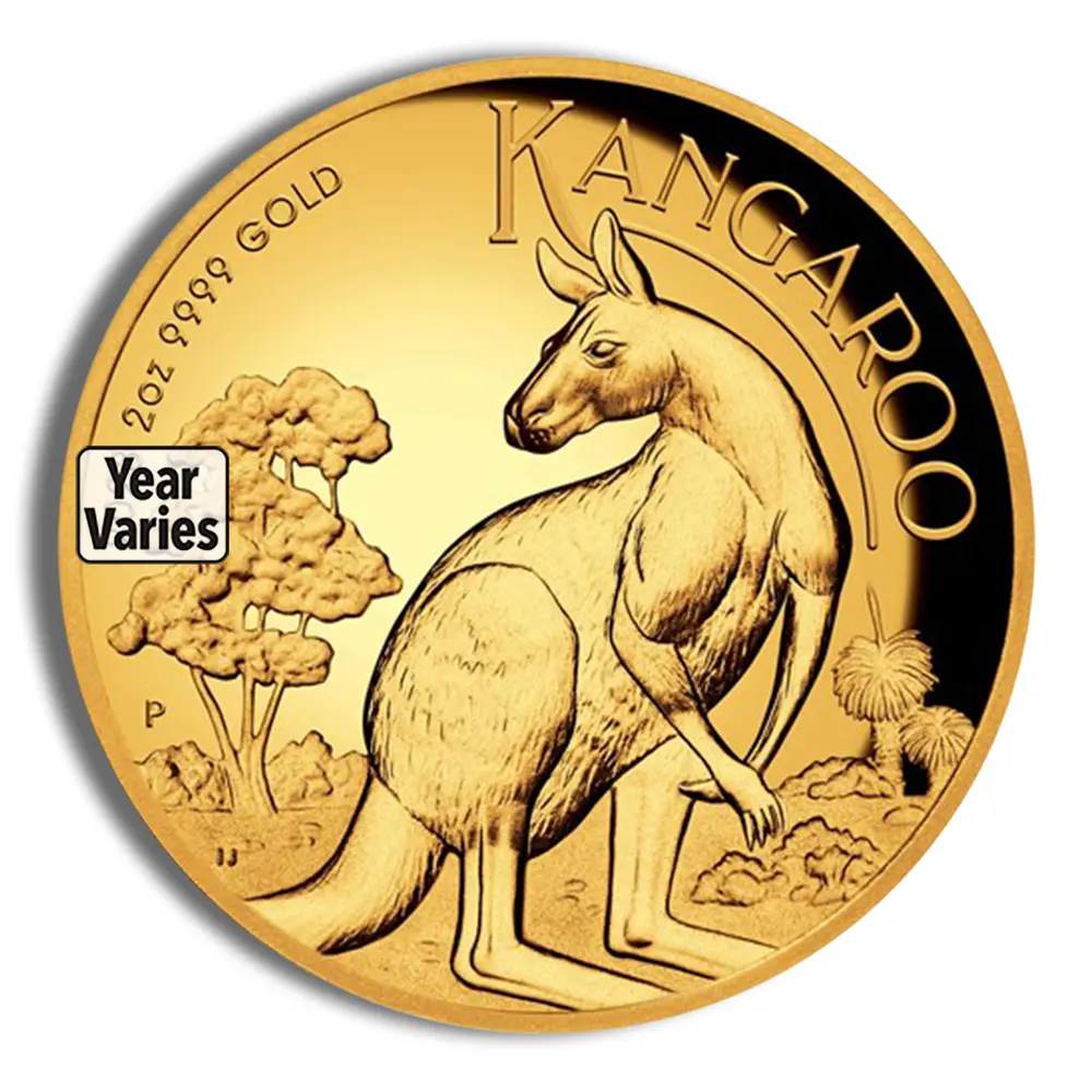 2oz Australian Kangaroo/Nugget Gold Coin