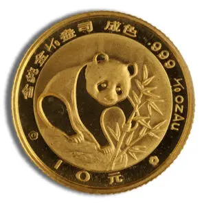 1/10oz China Gold Panda BU Unsealed