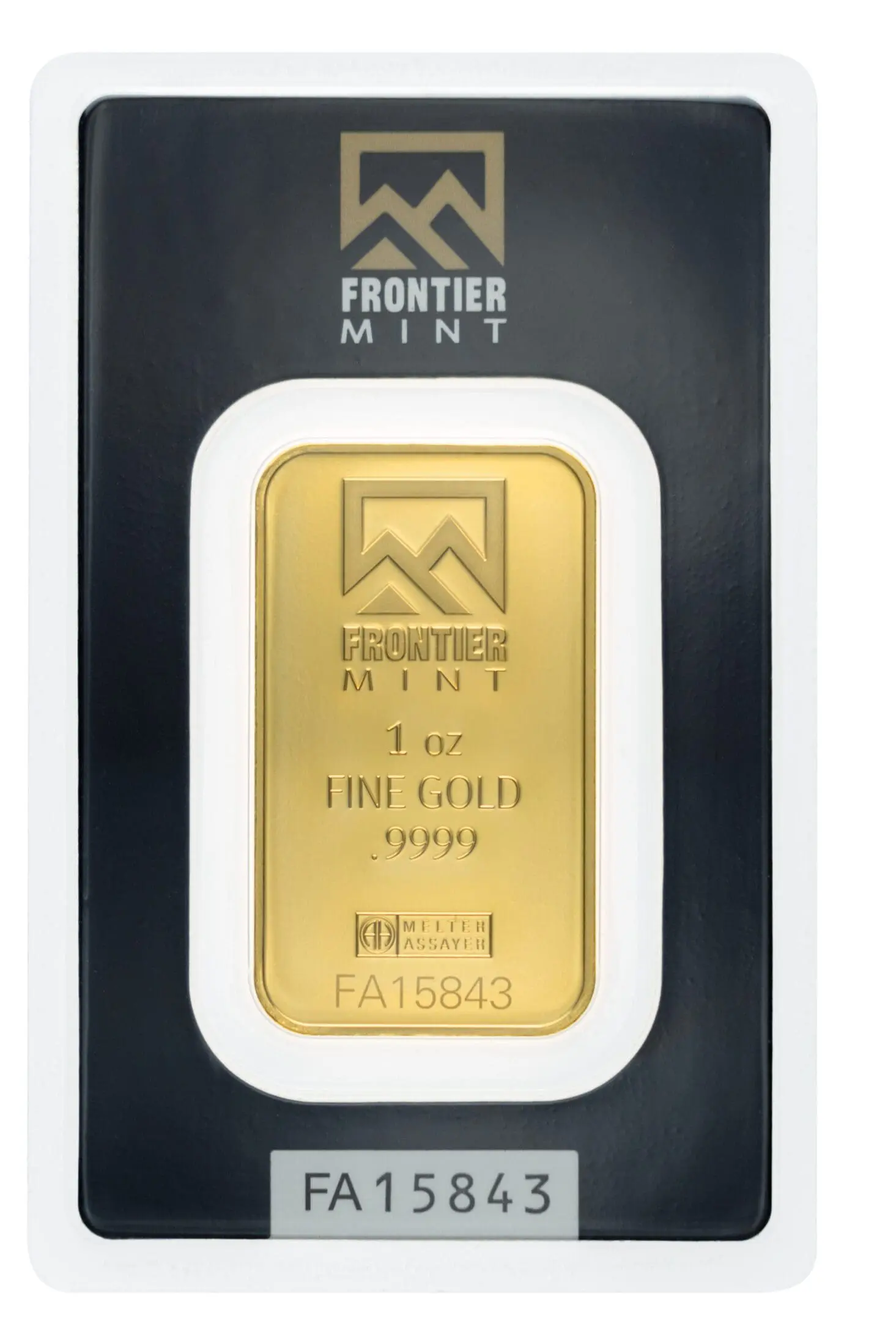 1oz Gold Bar Frontier Mint (Carded)