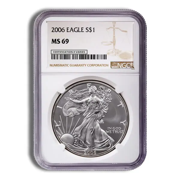 2006 Silver Eagle NGC MS69