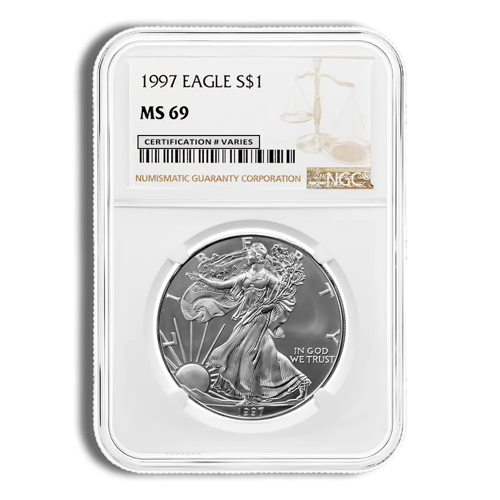 1997 Silver Eagle NGC MS69