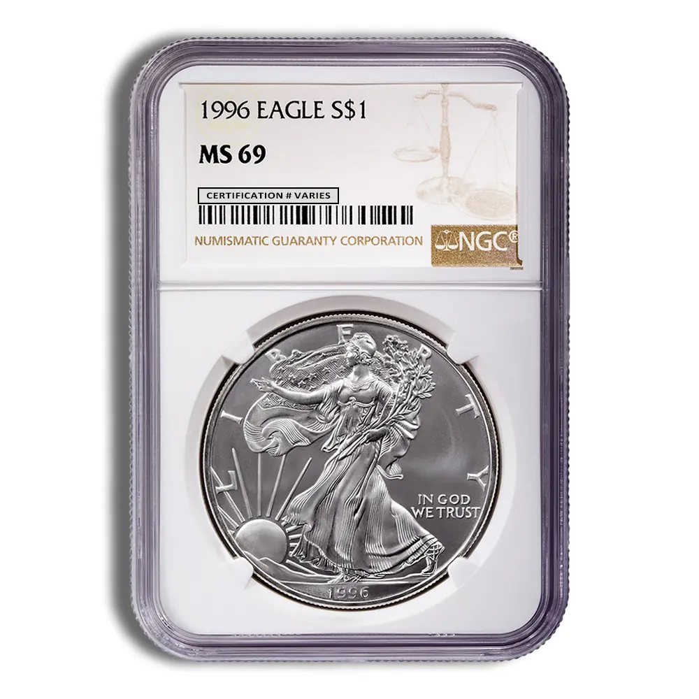 1996 Silver Eagle NGC MS69