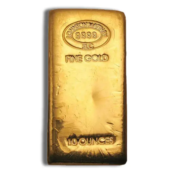 10oz Gold Bar Johnson Matthey