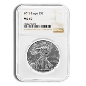 2018 Silver Eagle NGC MS69