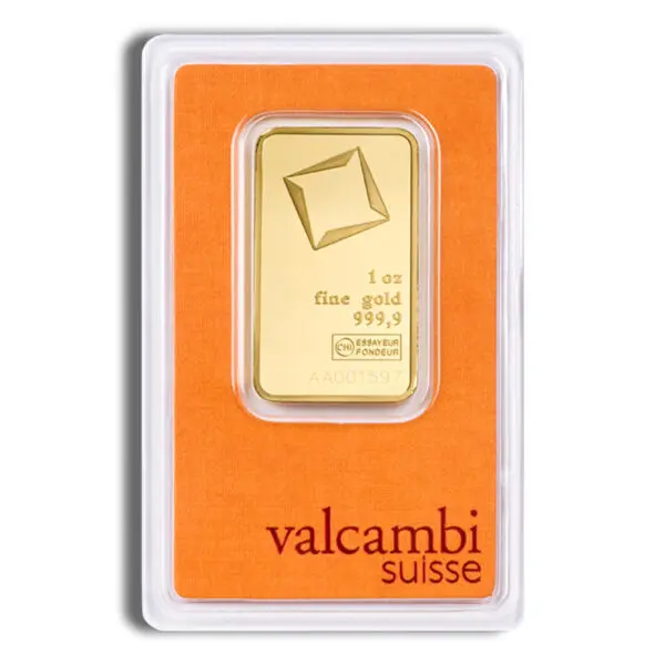 1oz Gold Bar Valcambi (Carded)