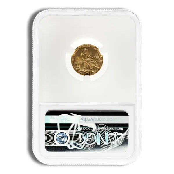 $2.5 Gold Indian Quarter Eagle NGC MS63