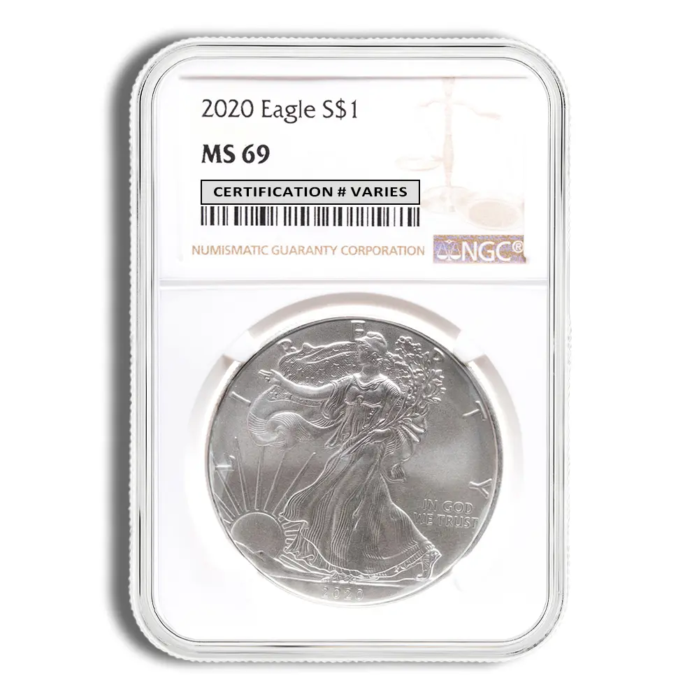 2020 Silver Eagle NGC MS69