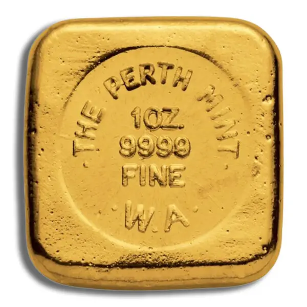 1oz Gold Bar Perth Mint (Cast)