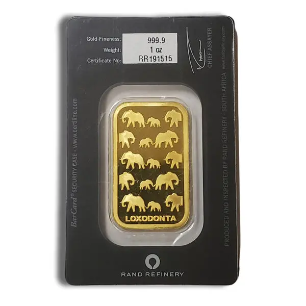 1oz Gold Bar Rand Refinery (Carded)