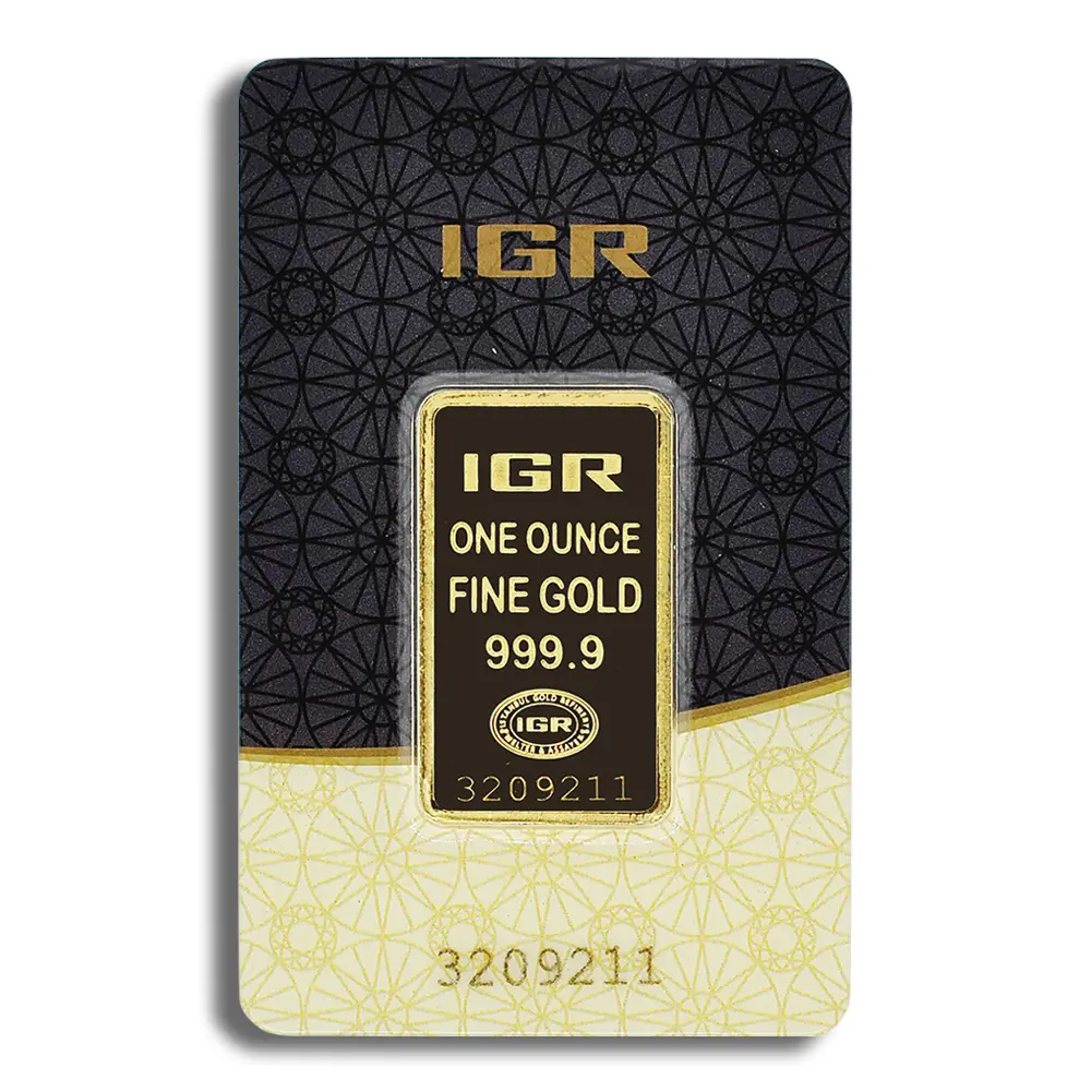 1oz Gold Bar IGR Metals (Carded)