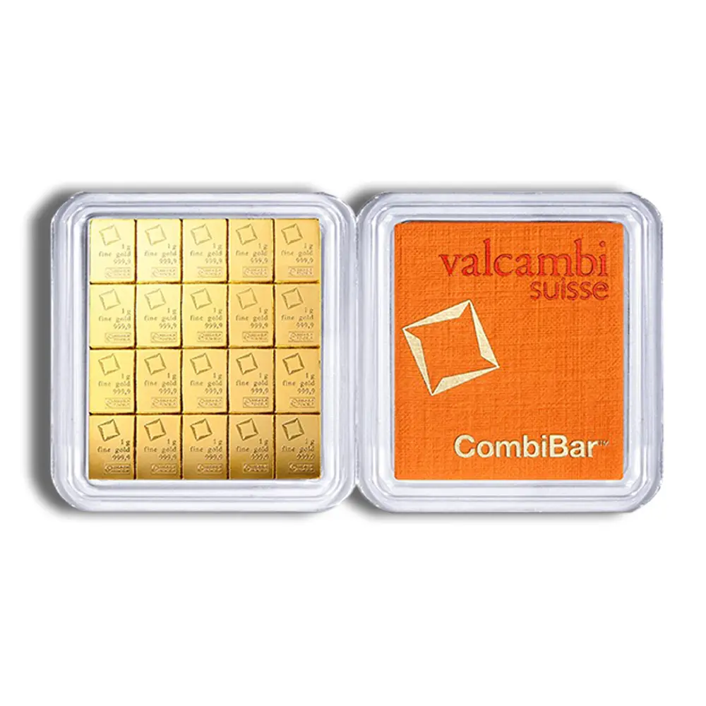 20 x 1 gram Valcambi Gold CombiBar™