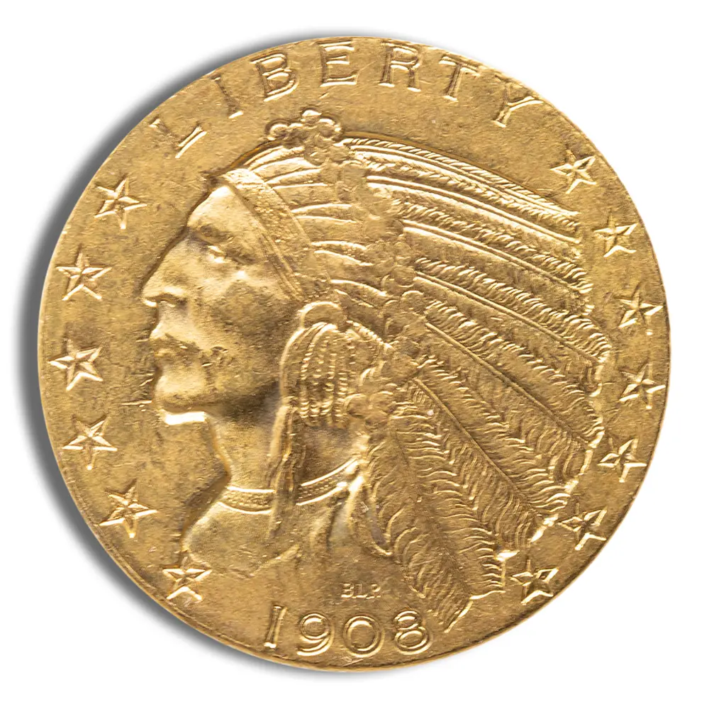 $5 Gold Indian Half Eagle AU