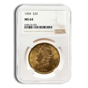 $20 Gold Liberty Double Eagle NGC MS64