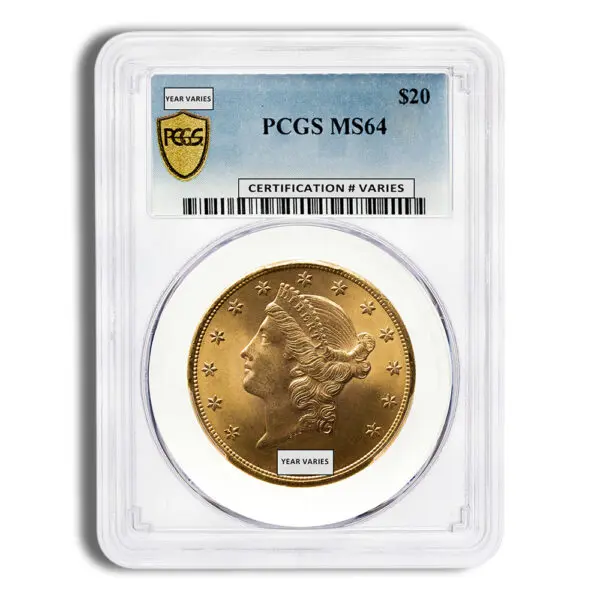 $20 Gold Liberty Double Eagle PCGS MS64