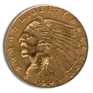 $2.5 Gold Indian Quarter Eagle XF