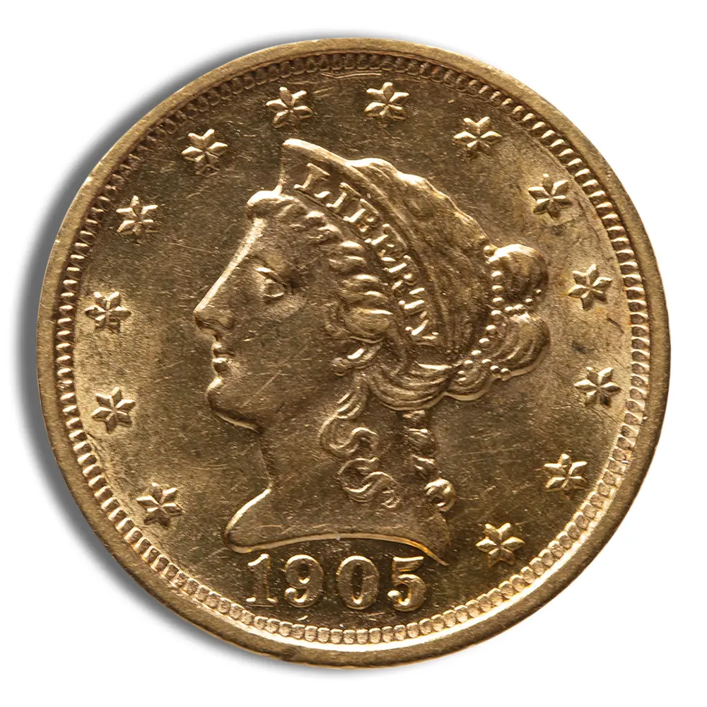 $2.5 Gold Liberty Quarter Eagle AU