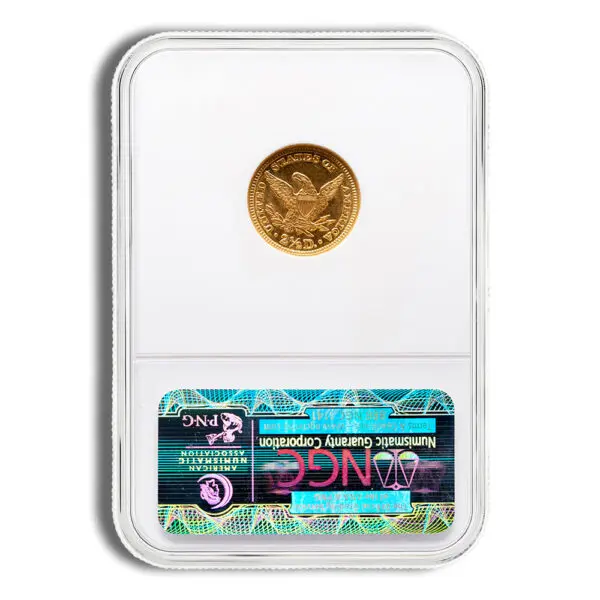 $2.5 Gold Liberty Quarter Eagle NGC MS63