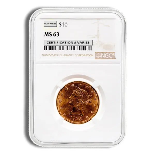 $10 Gold Liberty Eagle NGC MS63