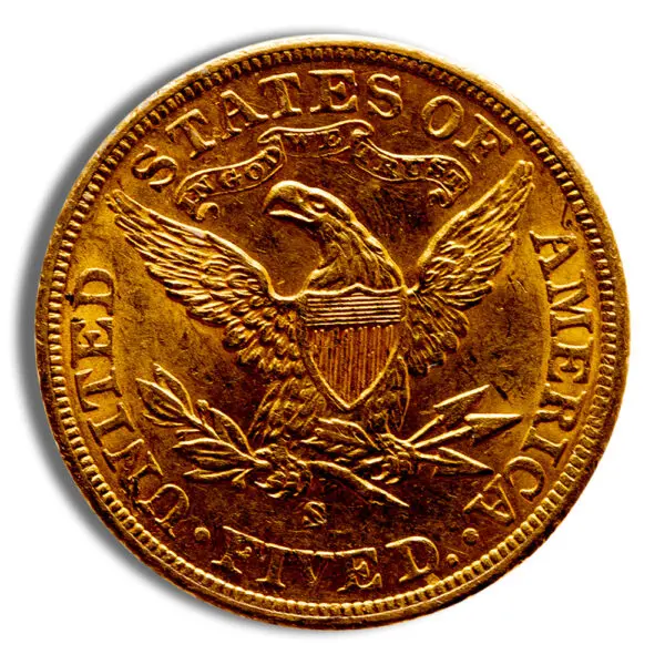 $5 Gold Liberty Half Eagle AU