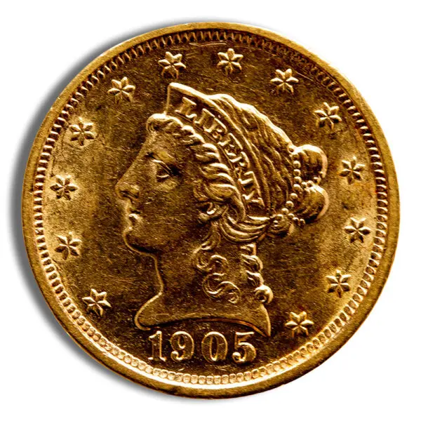 $2.5 Gold Liberty Quarter Eagle BU