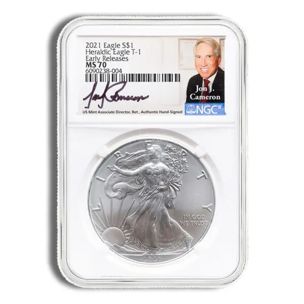 2021 Silver Eagle NGC MS70 ER Type 1