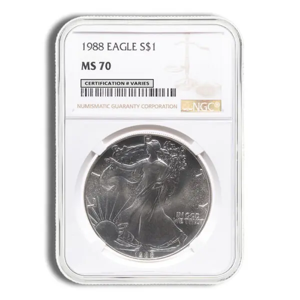 1988 Silver Eagle NGC MS70