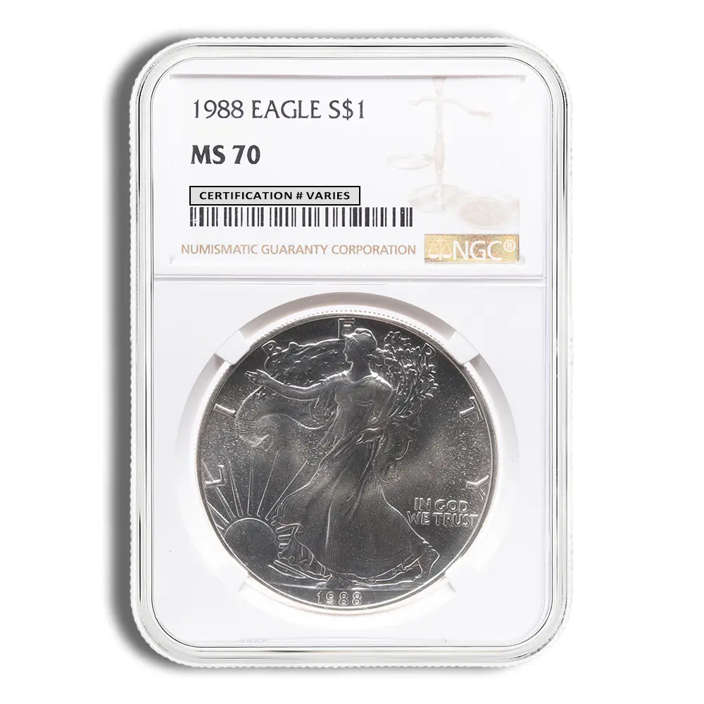 1988 Silver Eagle NGC MS70