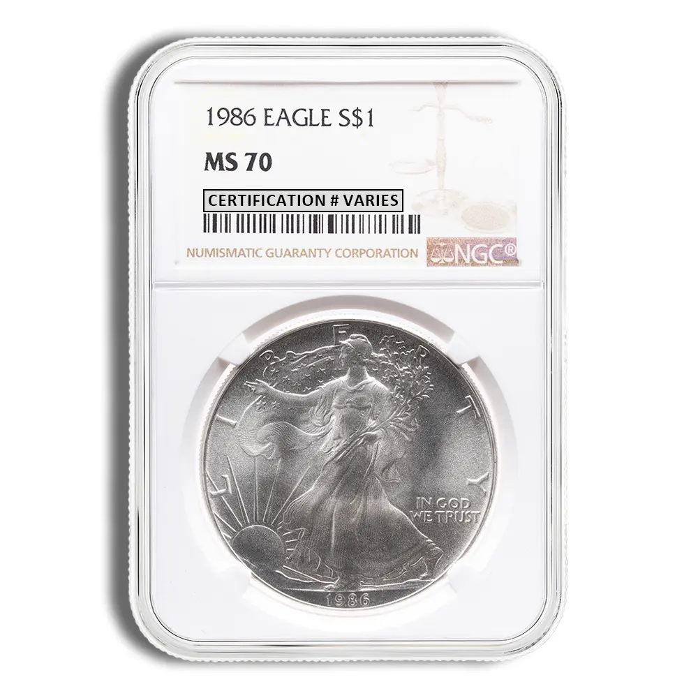 1986 Silver Eagle NGC MS70