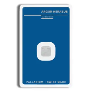 1 gram Palladium Bar Argor-Heraeus