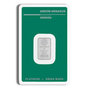 5 gram Platinum Bar Argor-Heraeus